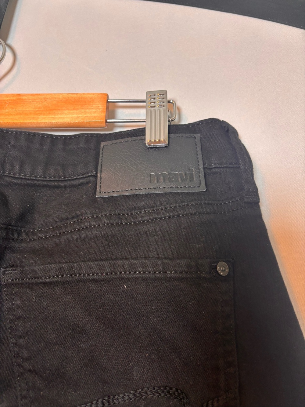 Mavi Jeans Mens 32x30 Black Straight Leg Slim Fit Dark Wash Stretch Denim Jake - Picture 5 of 8